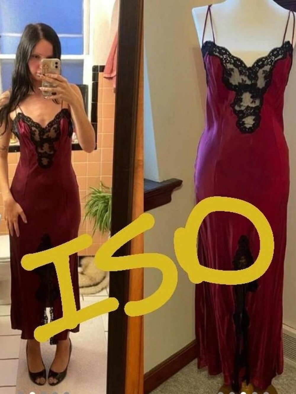 ‼️ISO ‼️Vintage 70s/80s Gold Label Victoria's Secret Silk Nightgown